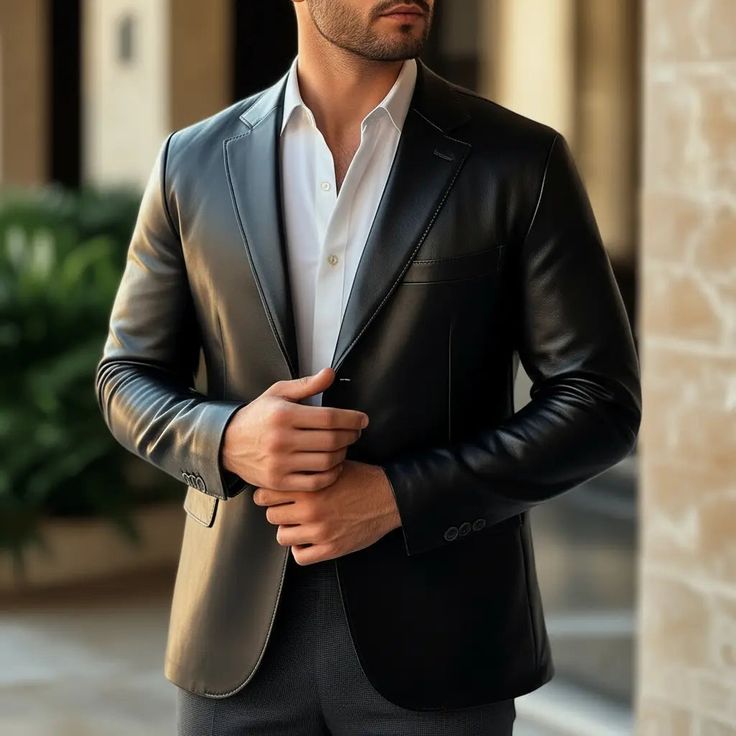 Men's Leather Blazers