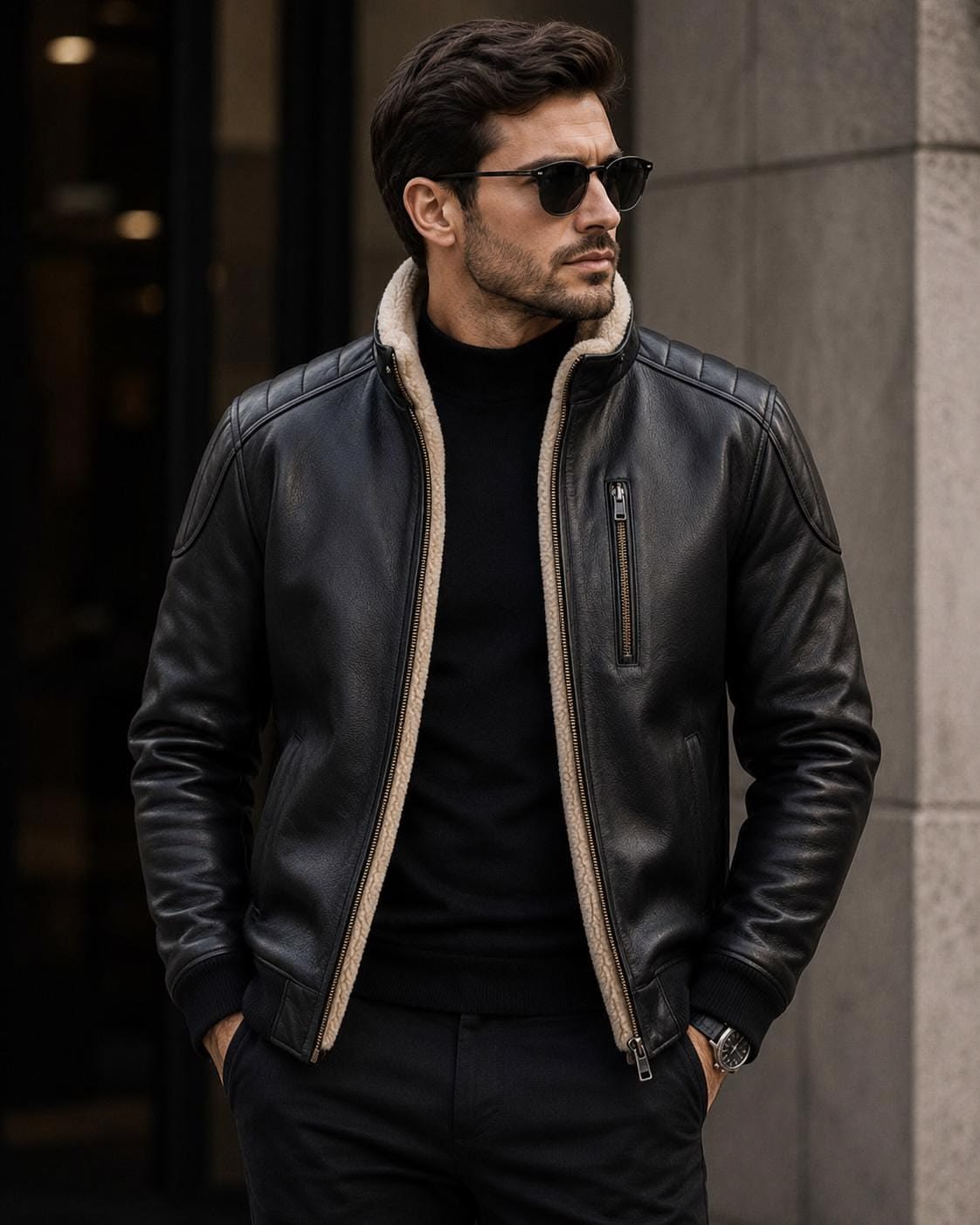 Men's Shearling Leather Jackets