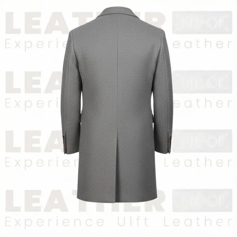The Kensington Double-Breasted Overcoat – Slate Grey Heritage Wool
