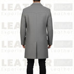 The Kensington Double-Breasted Overcoat – Slate Grey Heritage Wool