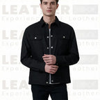 The "Aspen" Shearling Car Coat – Handcrafted Leather in Dark Walnut