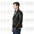 Men's Black Quilted Biker Leather Jacket – Premium Motorcycle Rider Jacket