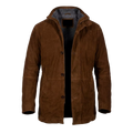 Men’s Brown Suede Shearling Coat | Classic Winter Car Coat