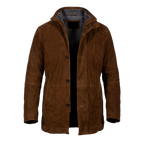 Men’s Brown Suede Shearling Coat | Classic Winter Car Coat