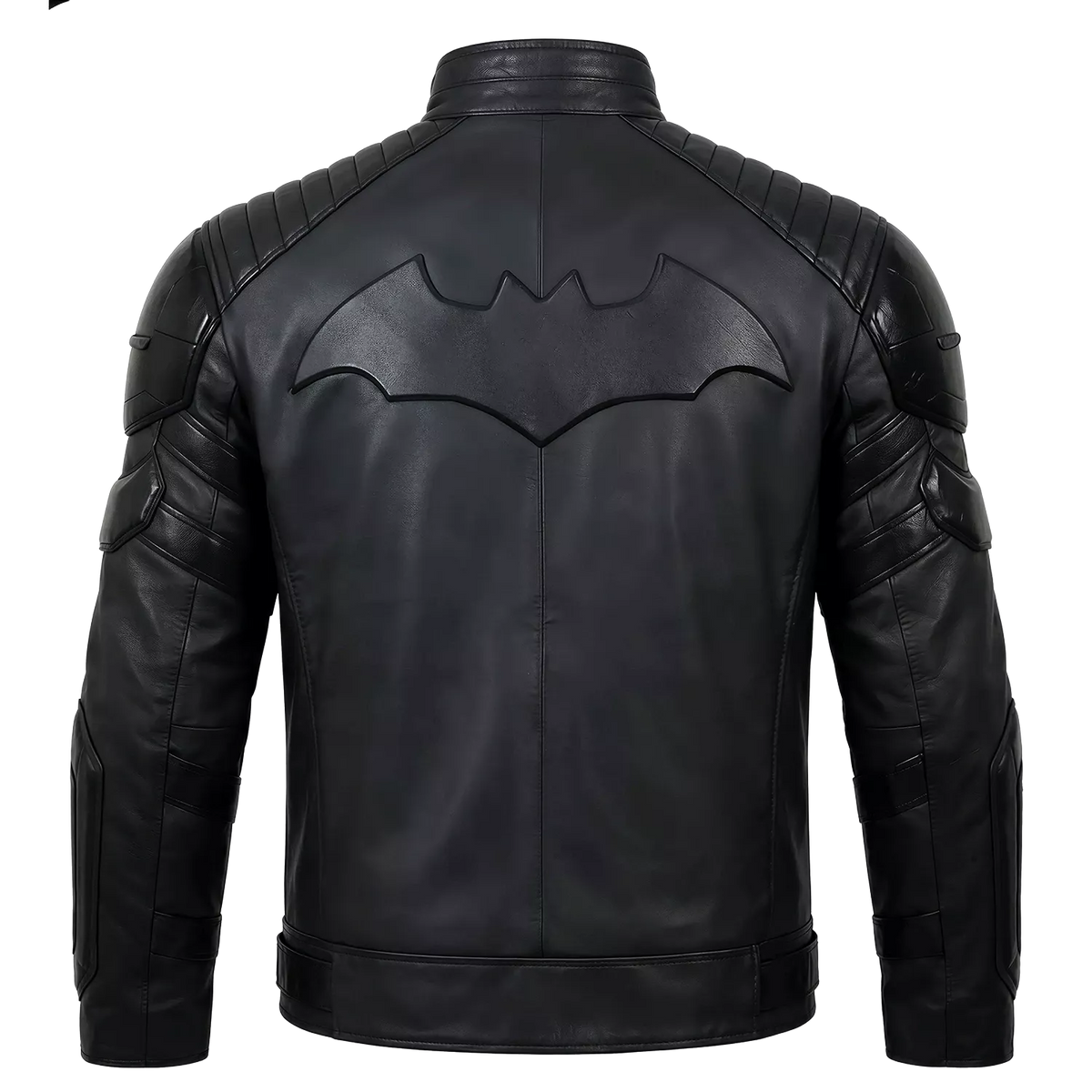 Men’s Black Leather Superhero Style Jacket – Matte Finish Biker Jacket