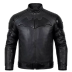 Men’s Black Leather Superhero Style Jacket – Matte Finish Biker Jacket