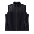Men’s Black Quilted Leather Vest | Zip-Up Sleeveless Outerwear
