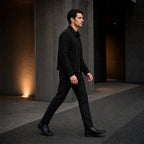 Men’s Black Suede Zip Jacket | Premium Leather Casual Utility Outerwear