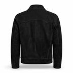 Men’s Black Suede Zip Jacket | Premium Leather Casual Utility Outerwear