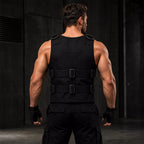Men’s Black Tactical Leather Vest | Punisher Style Cosplay Sleeveless Jacket
