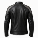 Men’s Black & White Racing Leather Jacket | Ghost Rider Inspired Motorcycle Cosplay Jacket