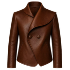 Men’s Wrap Leather Jacket | Asymmetric Button Front Blazer Style Coat