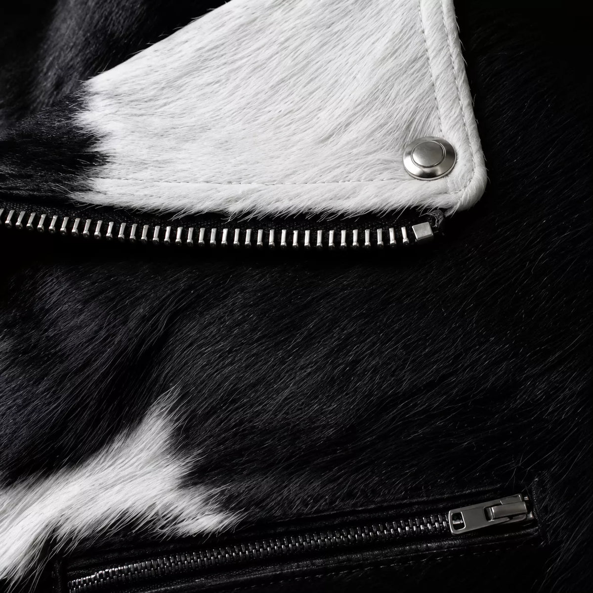 Men’s Cowhide Leather Biker Jacket | Real Hair On Western Motorcycle Outerwear