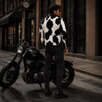 Men’s Cowhide Leather Biker Jacket | Real Hair On Western Motorcycle Outerwear