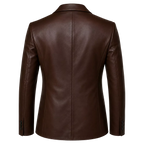 Men’s Quilted Lapel Leather Blazer | Luxury Tailored Dinner Jacket