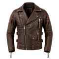 Men’s Distressed Brown Vintage Biker Leather Jacket | Asymmetric Moto Jacket