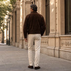 Men’s Suede Leather Bomber Jacket | Dark Brown Classic Everyday Jacket