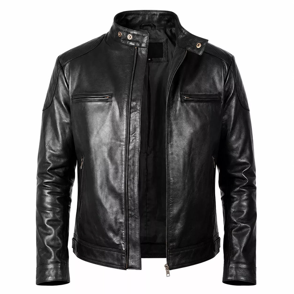 Men’s Vintage Leather Jacket | Hand-Burnished Biker Jacket