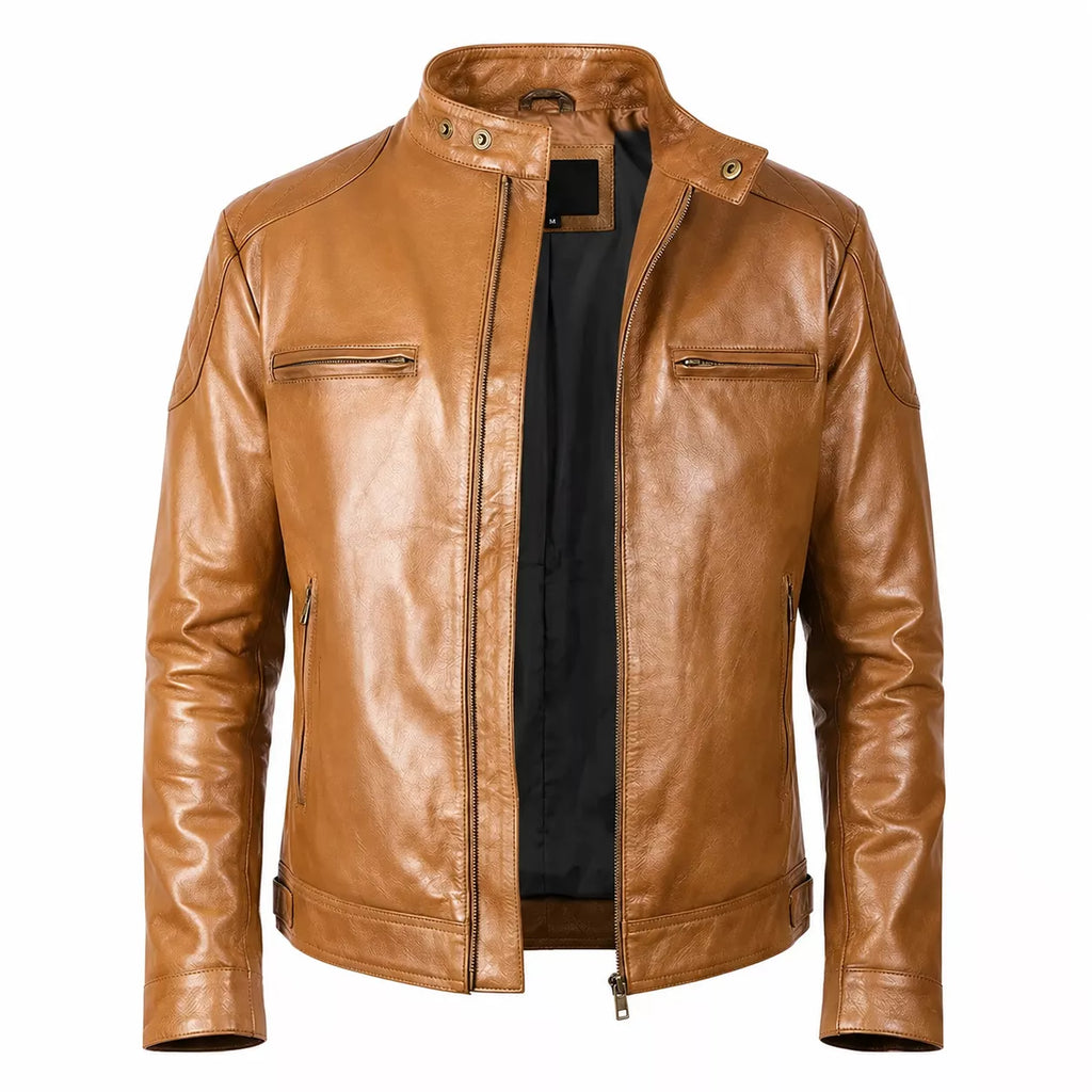 Men’s Vintage Leather Jacket | Hand-Burnished Biker Jacket