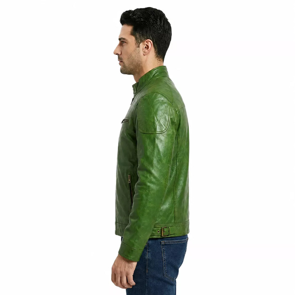 Men’s Vintage Leather Jacket | Hand-Burnished Biker Jacket