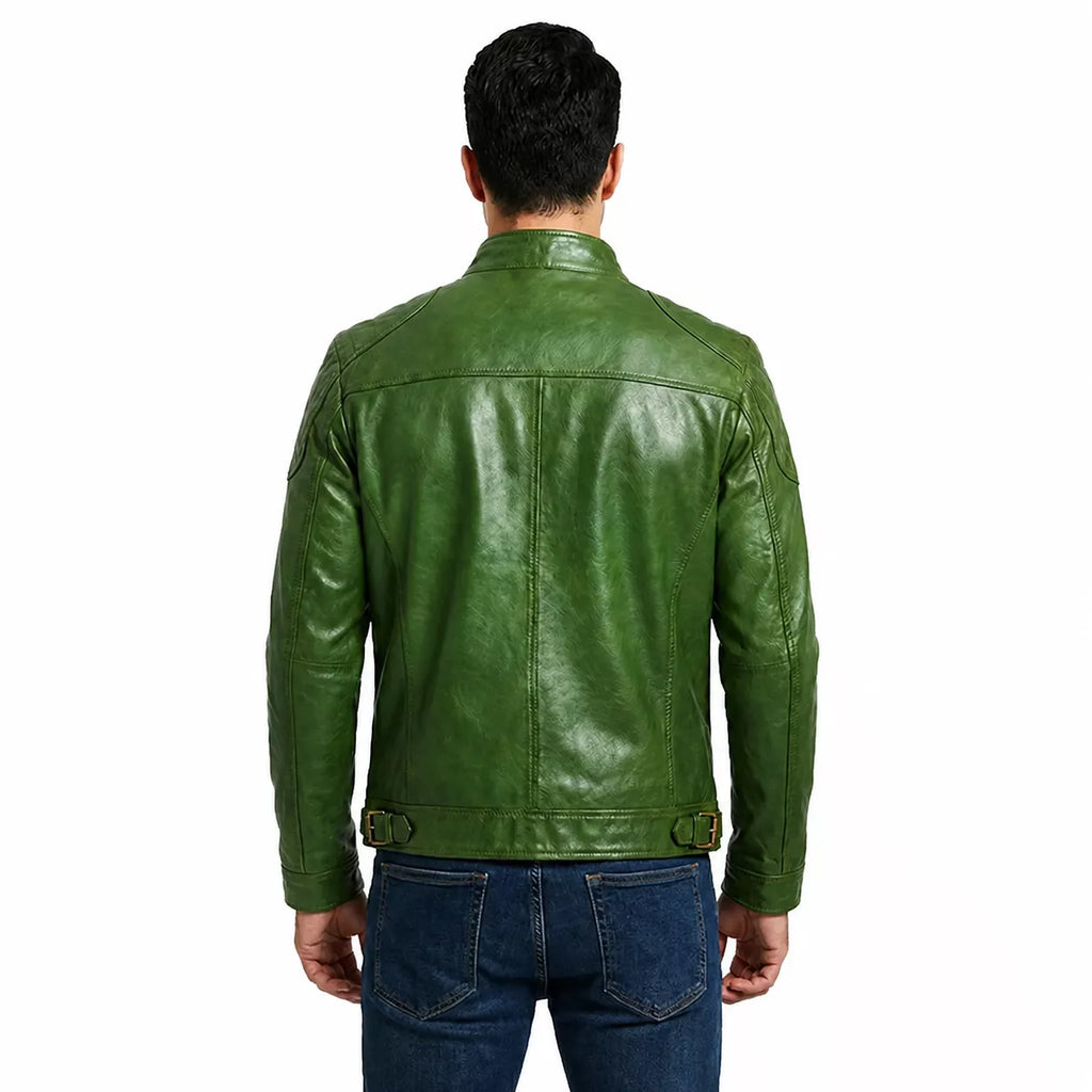 Men’s Vintage Leather Jacket | Hand-Burnished Biker Jacket