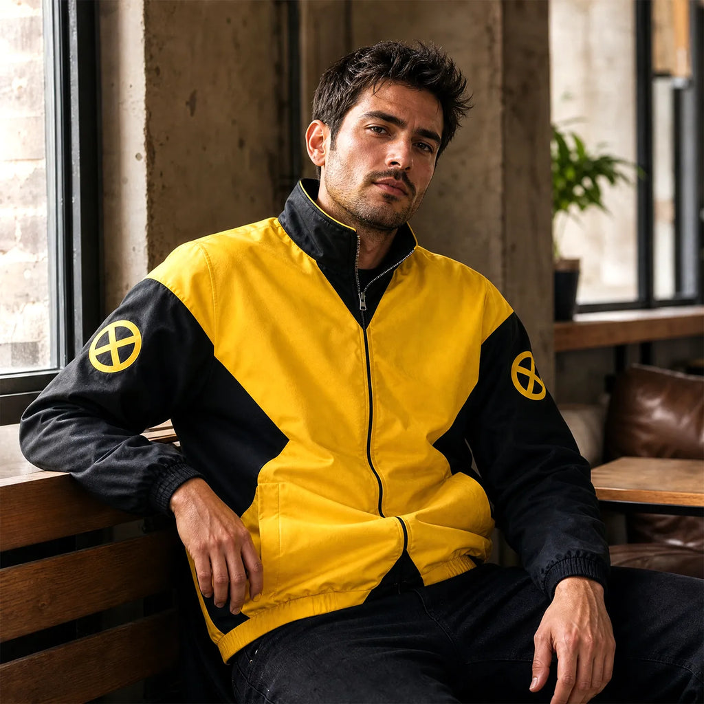 X-Men 97 Costume Color Block Jacket | Marvel Wolverine Inspired Yellow Black Jacket