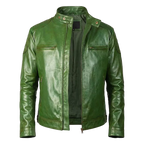 Men’s Vintage Leather Jacket | Hand-Burnished Biker Jacket