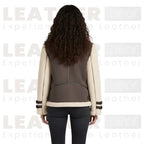 Women’s Coffee & Natural Shearling Leather Jacket | RHOSLYN