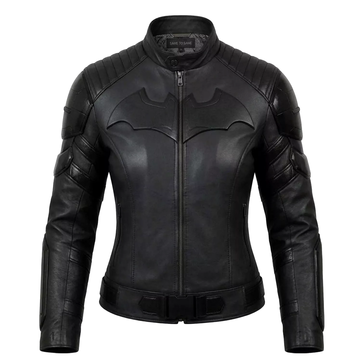 Women's Black Leather Superhero Style Jacket | Matte Finish Biker Jacket