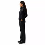 Women's Black Quilted Leather Vest | Zip-Up Sleeveless Outerwear