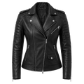 Women’s Black Quilted Moto Leather Jacket | Asymmetric Biker Jacket