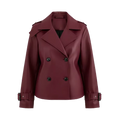 Women’s Burgundy Leather Trench | Style Jacket