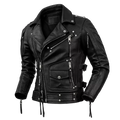 Men’s Black Leather Biker Jacket | Asymmetrical Moto Style