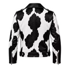 Men’s Cowhide Leather Biker Jacket | Real Hair On Western Motorcycle Outerwear