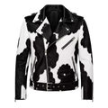 Men’s Cowhide Leather Biker Jacket | Real Hair On Western Motorcycle Outerwear