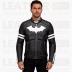 Batman Inspired Black Biker Coat for Men, Motorcycle Outerwear, Superhero Cosplay Costume | Comic Fans