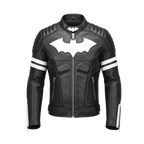 Batman Inspired Black Biker Coat for Men, Motorcycle Outerwear, Superhero Cosplay Costume | Comic Fans