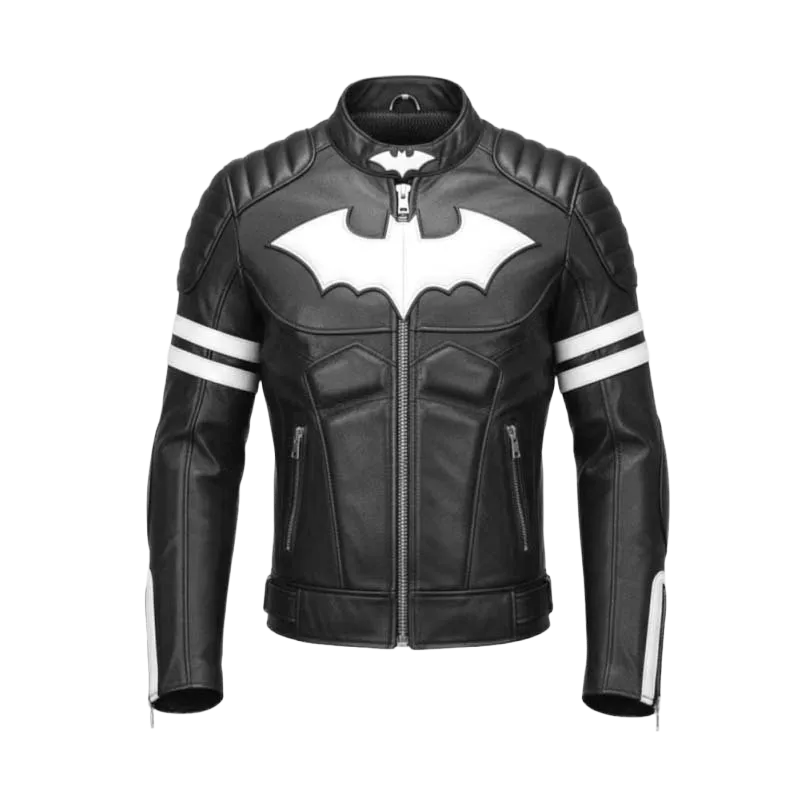 Batman Inspired Black Biker Coat for Men, Motorcycle Outerwear, Superhero Cosplay Costume | Comic Fans