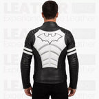 Batman Inspired Black Biker Coat for Men, Motorcycle Outerwear, Superhero Cosplay Costume | Comic Fans