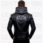 Batman Hoodie for Men - Black Superhero Biker Jacket - Motorcycle Leather Coat - Cosplay Jacket