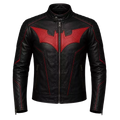 Batman Beyond Inspired Black Red Leather Jacket for Men | Superhero Motorcycle Biker Jacket -