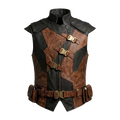 Men’s Brown & Black Leather Warrior Waistcoat | Medieval Fantasy Vest