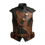 Men’s Brown & Black Leather Warrior Waistcoat | Medieval Fantasy Vest
