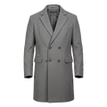 The Kensington Double-Breasted Overcoat – Slate Grey Heritage Wool